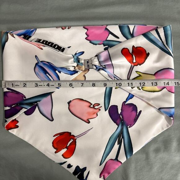 New Rotate Birger Christensen Bandana 4 / S Satin Strapless Handkerchief - Picture 7 of 7